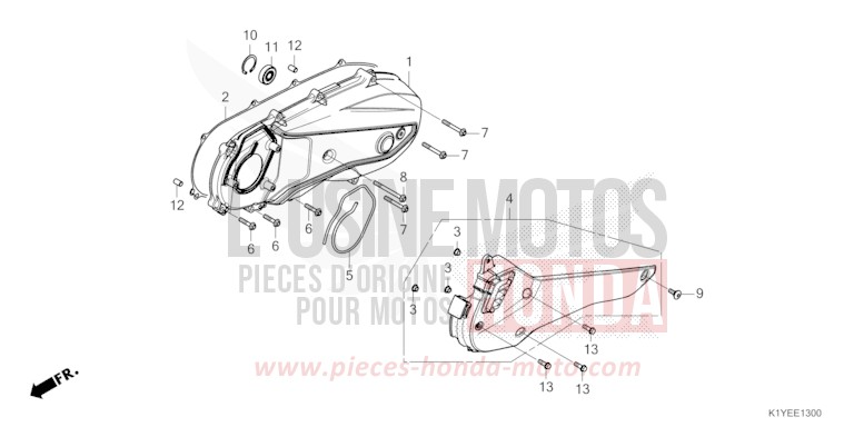 SEITENABDECKUNG, LINKS von PCX 125 PEARL SNOWFLAKE WHITE (NHD01) von 2025